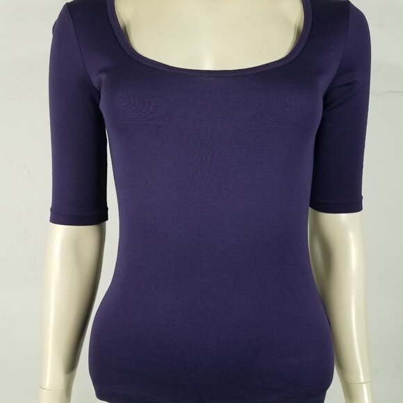 Ralph Lauren Black Label Tops - Ralph Lauren Black Label purple scoop neck 3/4 sleeve blouse shirt ladies Medium